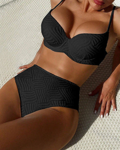 Bikini Sexy Monocromatico Push-Up