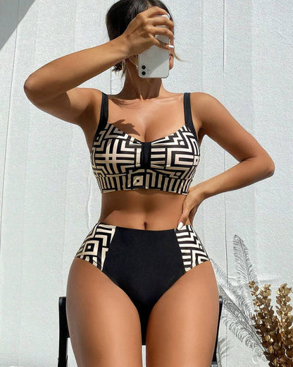 Bikini due pezzi stampato con stile