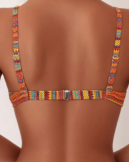 Costume da bagno due pezzi con reggiseno a righe